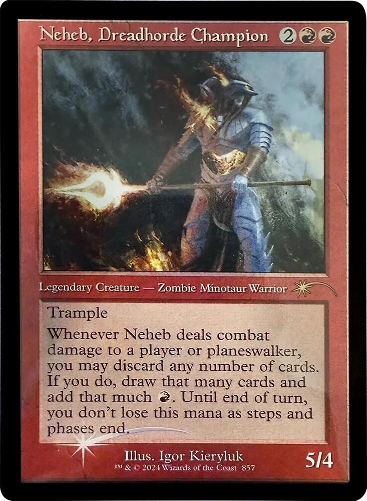 Neheb, Dreadhorde Champion (Retro Frame) 857 card from Secret Lair Drop Series