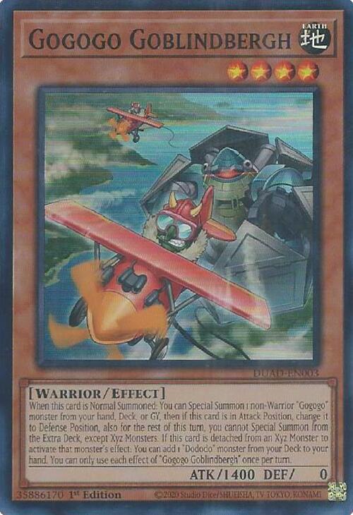 Gogogo Goblindbergh DUAD-EN003 card from Duelist's Advance