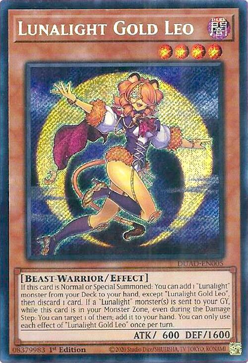 Lunalight Gold Leo DUAD-EN005 card from Duelist's Advance