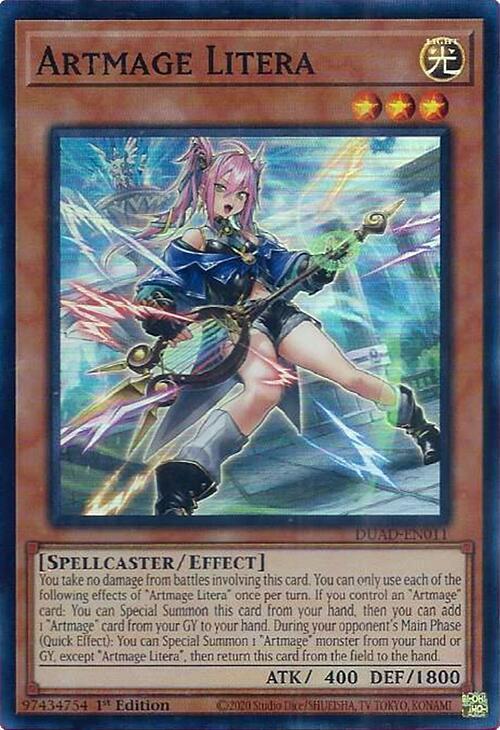 Artmage Litera DUAD-EN011 card from Duelist's Advance