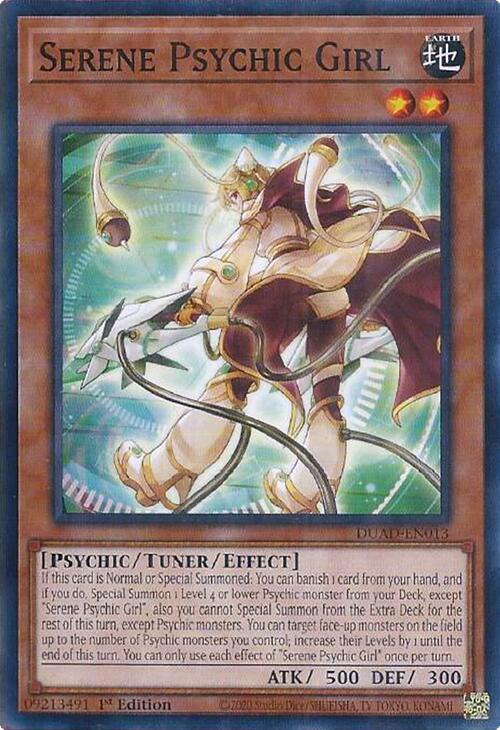 Serene Psychic Girl DUAD-EN013 card from Duelist's Advance
