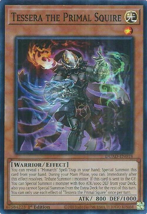 Tessera the Primal Squire DUAD-EN018 card from Duelist's Advance