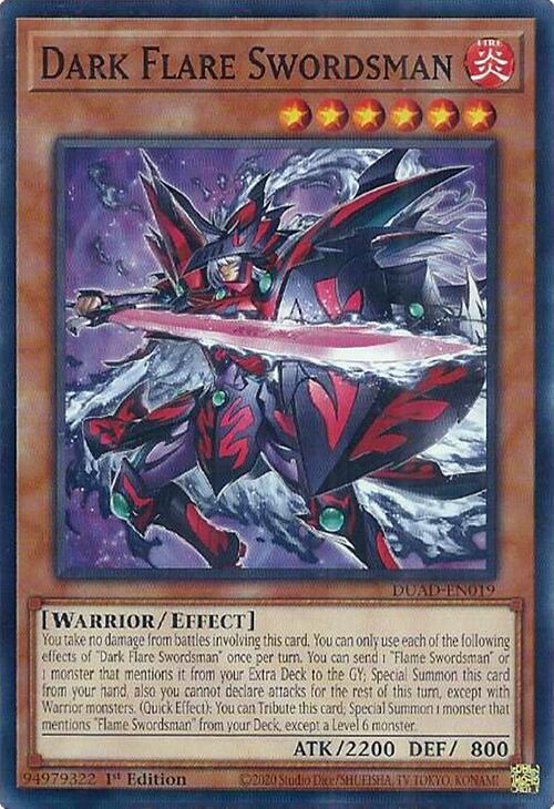 Dark Flare Swordsman DUAD-EN019 card from Duelist's Advance