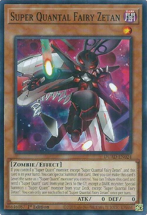 Super Quantal Fairy Zetan DUAD-EN024 card from Duelist's Advance