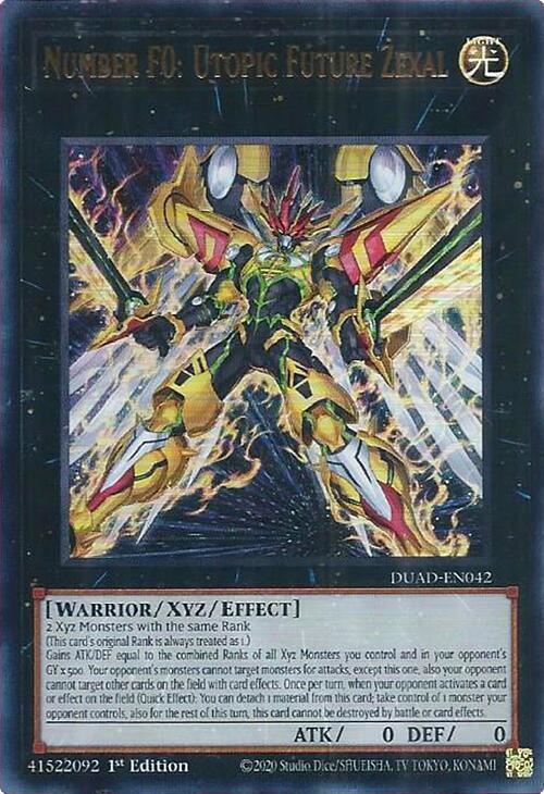 Number F0: Utopic Future Zexal DUAD-EN042 card from Duelist's Advance
