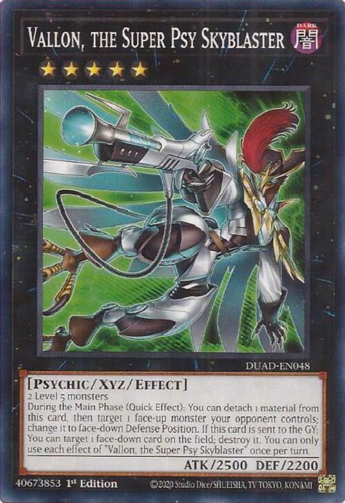 Vallon, the Super Psy Skyblaster DUAD-EN048 card from Duelist's Advance