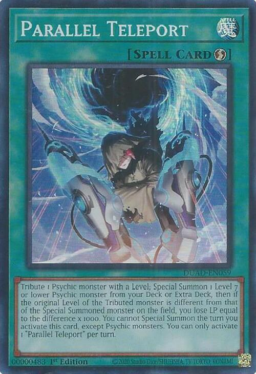 Parallel Teleport DUAD-EN059 card from Duelist's Advance