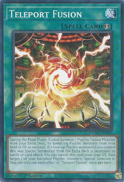 Teleport Fusion DUAD-EN060 card from Duelist's Advance