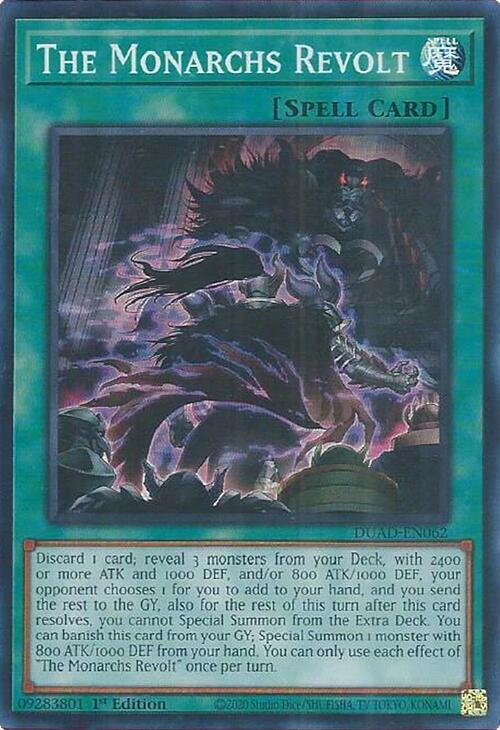 The Monarchs Revolt DUAD-EN062 card from Duelist's Advance