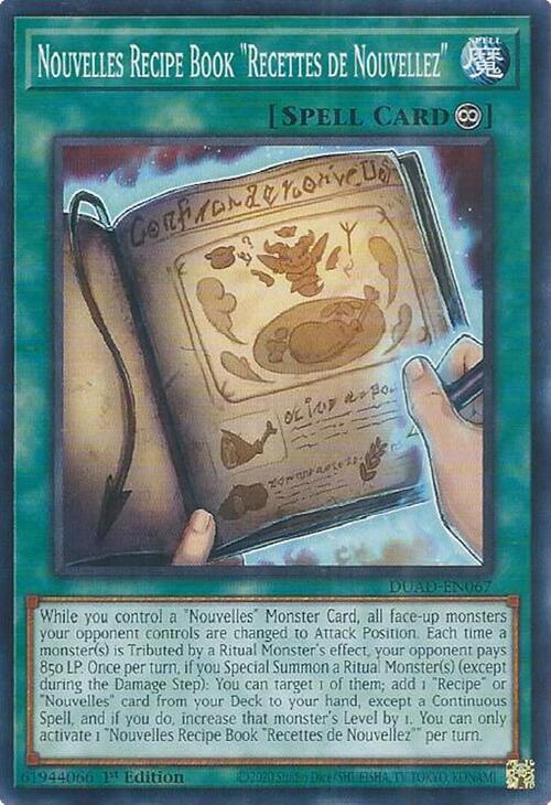 Nouvelles Recipe Book "Recettes de Nouvellez" DUAD-EN067 card from Duelist's Advance