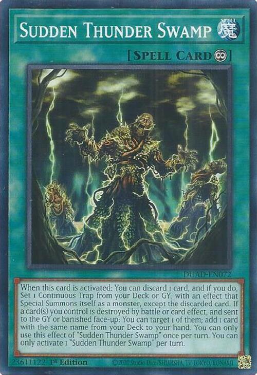 Sudden Thunder Swamp DUAD-EN072 card from Duelist's Advance