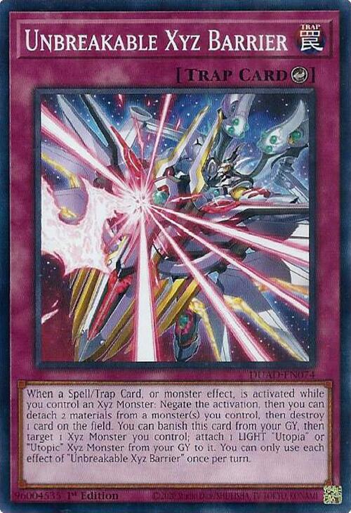 Unbreakable Xyz Barrier DUAD-EN074 card from Duelist's Advance