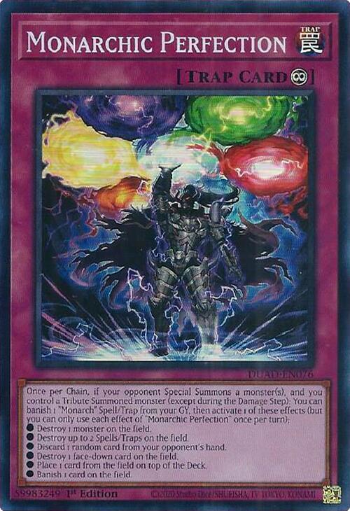 Monarchic Perfection DUAD-EN076 card from Duelist's Advance