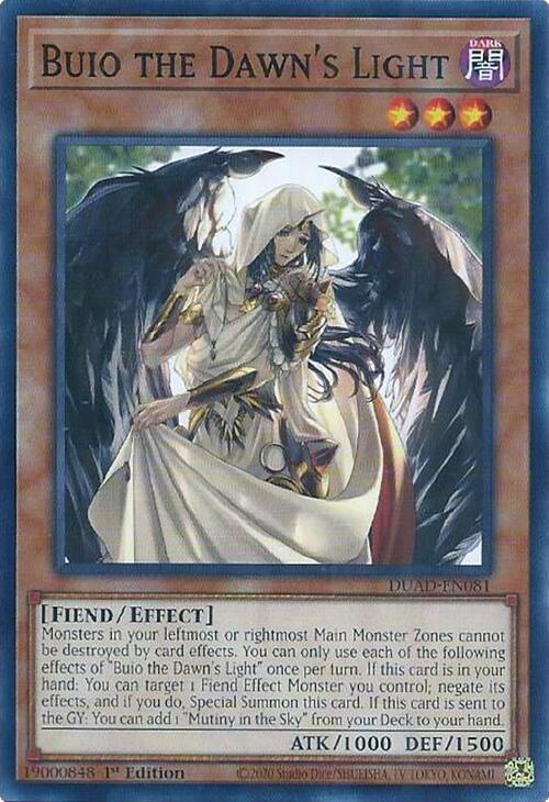 Buio the Dawn's Light DUAD-EN081 card from Duelist's Advance