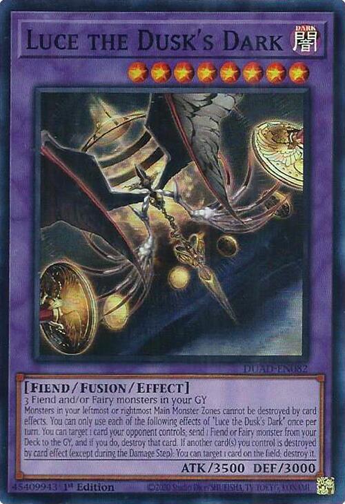 Luce the Dusk's Dark DUAD-EN082 card from Duelist's Advance