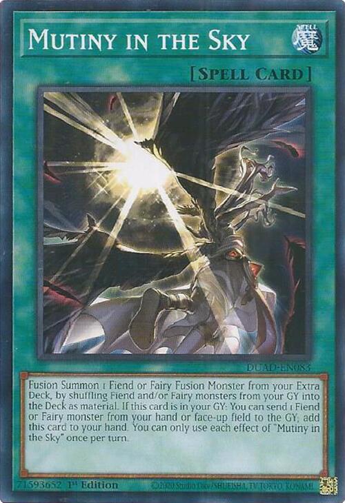 Mutiny in the Sky DUAD-EN083 card from Duelist's Advance