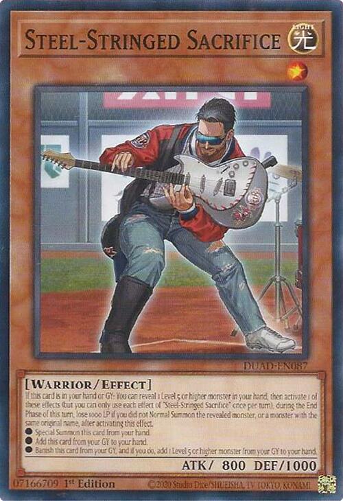 Steel-Stringed Sacrifice DUAD-EN087 card from Duelist's Advance