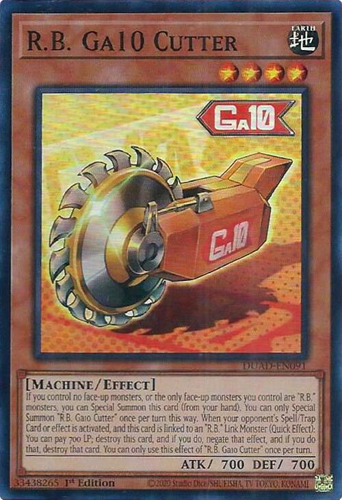 R.B. Ga10 Cutter DUAD-EN091 card from Duelist's Advance