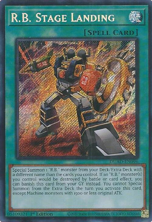 R.B. Stage Landing DUAD-EN096 card from Duelist's Advance