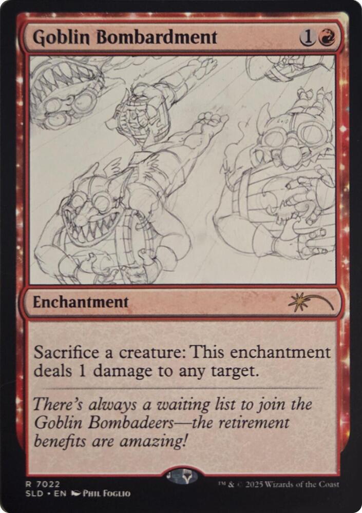 Goblin Bombardment 7022 card from Secret Lair Drop Series