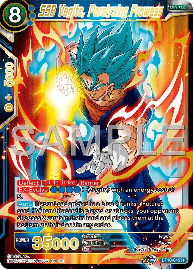 SSB Vegito, Paralyzing Prowess (Reprint) BT10-045 card from Expansion Deck Box Set 25: Premium Anniversary Box 2025
