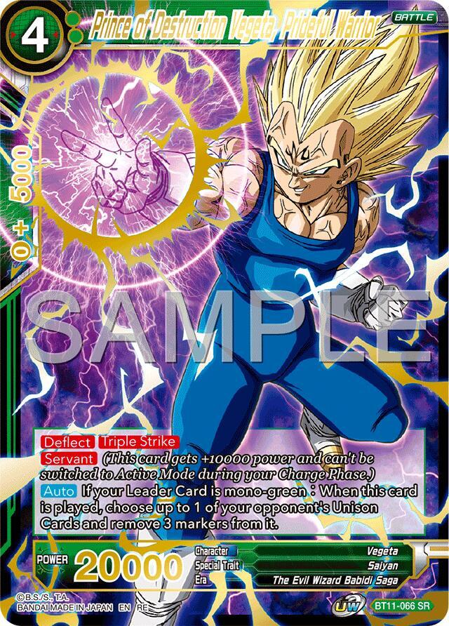 Prince of Destruction Vegeta, Prideful Warrior (Reprint) BT11-066 card from Expansion Deck Box Set 25: Premium Anniversary Box 2025