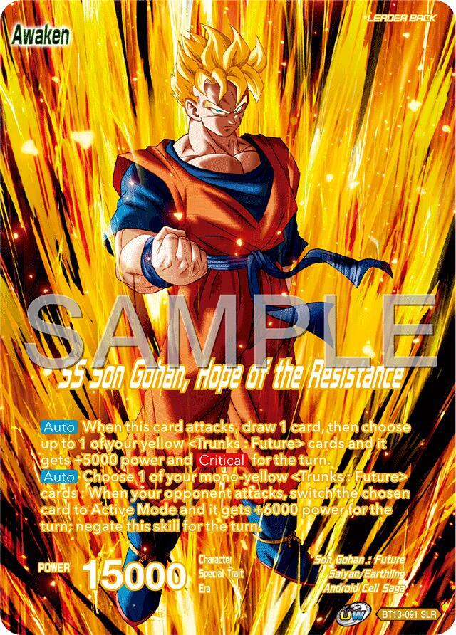 Son Gohan // SS Son Gohan, Hope of the Resistance (Reprint) BT13-091 card from Expansion Deck Box Set 25: Premium Anniversary Box 2025