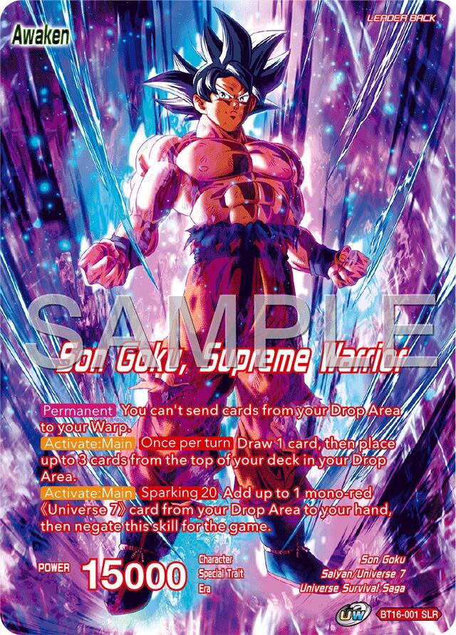 Son Goku // Son Goku, Supreme Warrior (Reprint) BT16-001 card from Expansion Deck Box Set 25: Premium Anniversary Box 2025