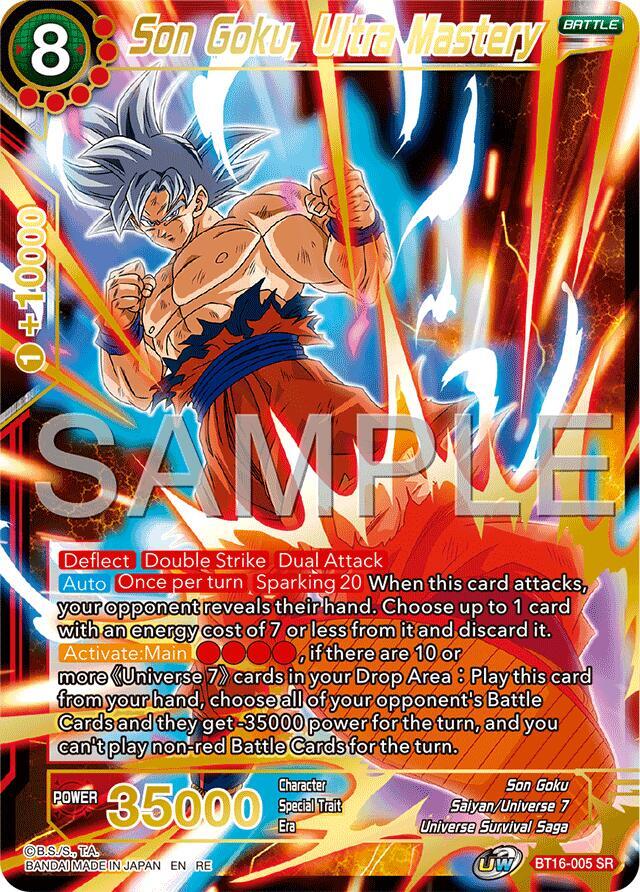 Son Goku, Ultra Mastery (Reprint) BT16-005 card from Expansion Deck Box Set 25: Premium Anniversary Box 2025
