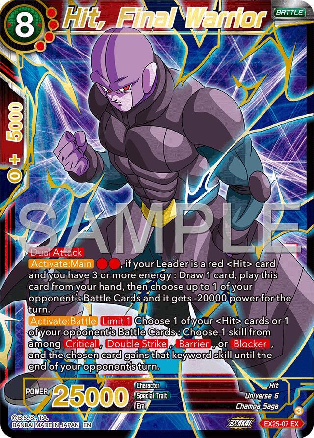 Hit, Final Warrior EX25-07 card from Expansion Deck Box Set 25: Premium Anniversary Box 2025