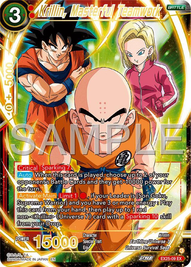 Krillin, Masterful Teamwork EX25-09 card from Expansion Deck Box Set 25: Premium Anniversary Box 2025