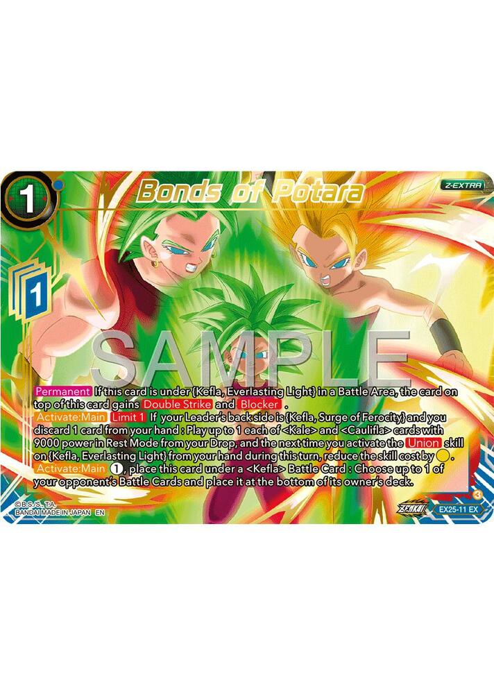 Bonds of Potara EX25-11 card from Expansion Deck Box Set 25: Premium Anniversary Box 2025
