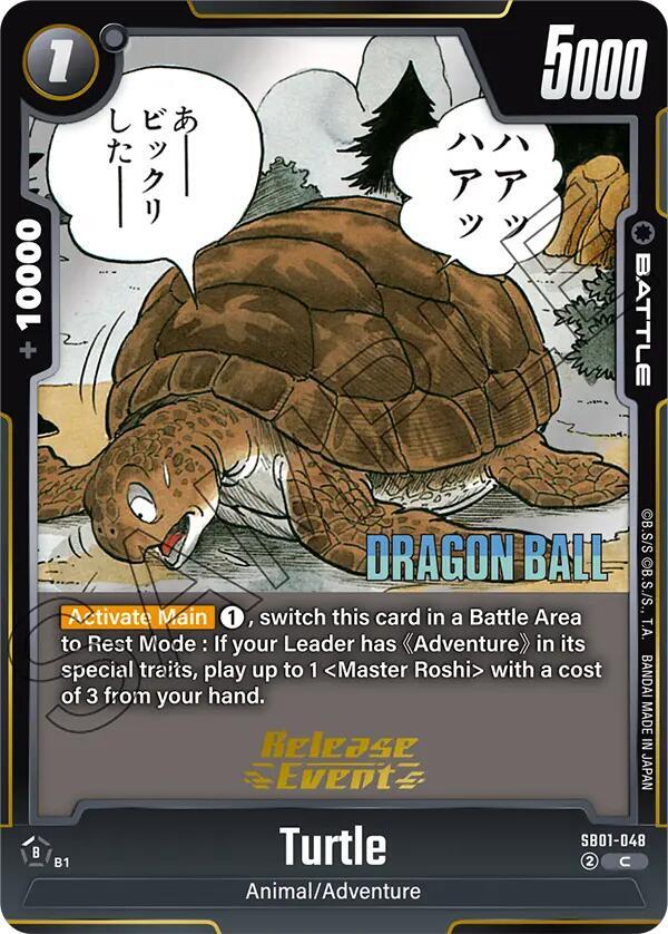 Turtle SB01-048 card from Manga Booster 01 Release Event Cards
