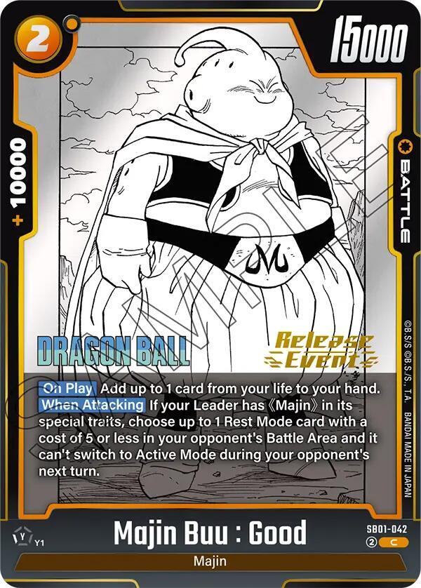 Majin Buu : Good SB01-042 card from Manga Booster 01 Release Event Cards