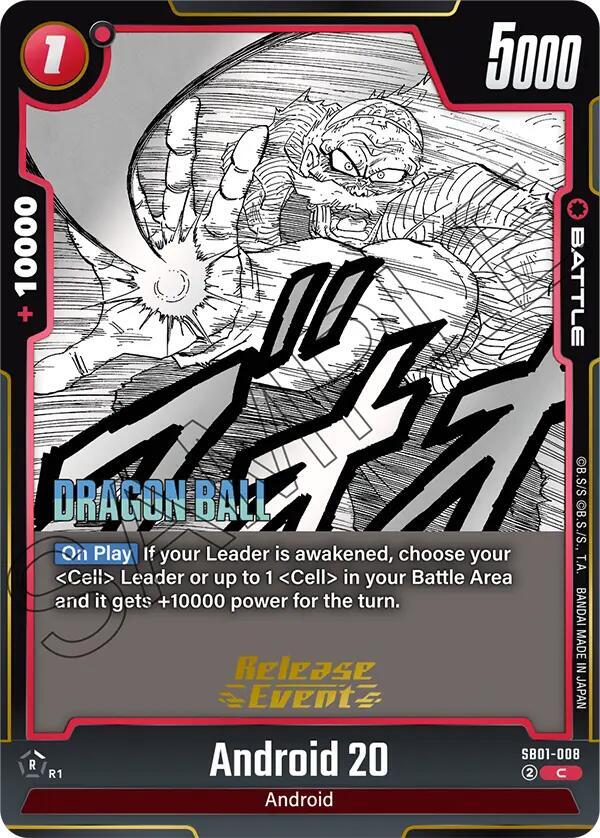 Android 20 SB01-008 card from Manga Booster 01 Release Event Cards
