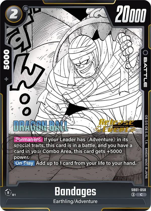 Bandages SB01-058 card from Manga Booster 01 Release Event Cards