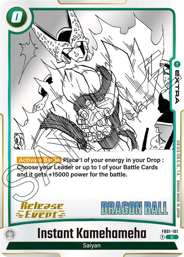 Instant Kamehameha FB01-101 card from Manga Booster 01 Release Event Cards