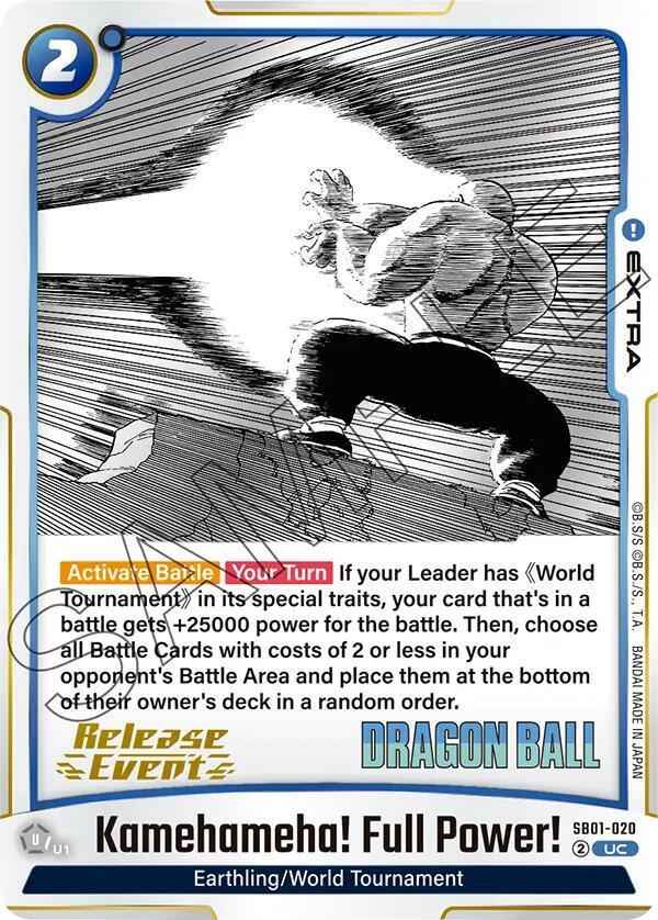 Kamehameha! Full Power! SB01-020 card from Manga Booster 01 Release Event Cards