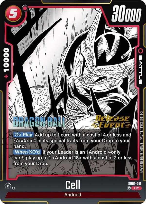Cell SB01-011 card from Manga Booster 01 Release Event Cards