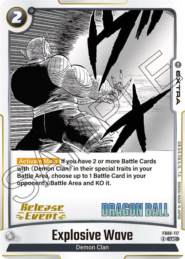 Explosive Wave FB06-117 card from Manga Booster 01 Release Event Cards
