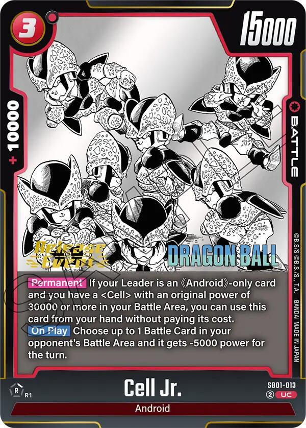 Cell Jr. SB01-013 card from Manga Booster 01 Release Event Cards