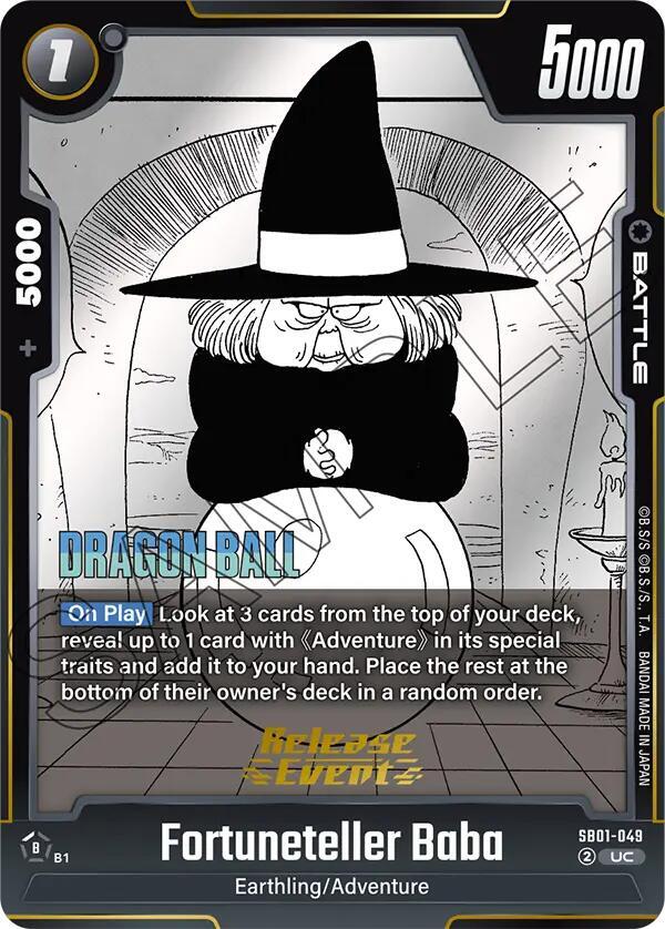 Fortuneteller Baba SB01-049 card from Manga Booster 01 Release Event Cards