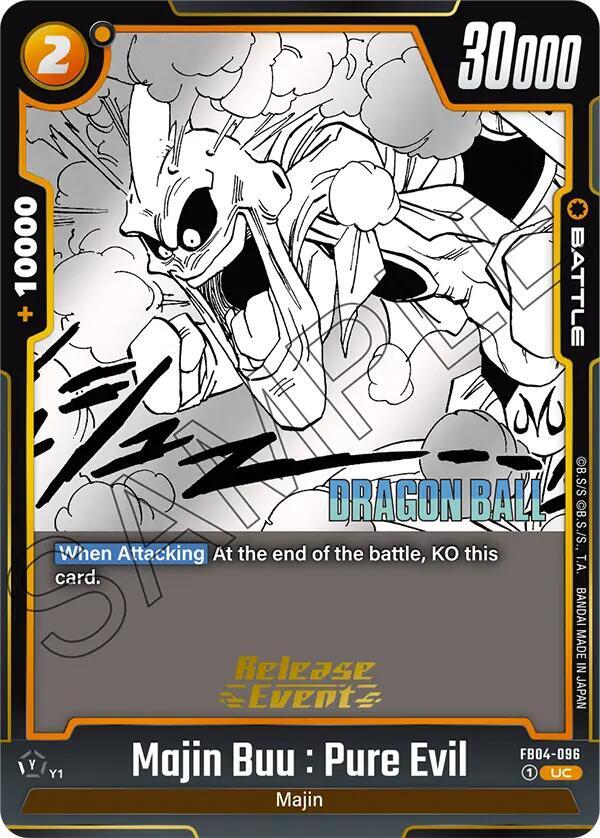 Majin Buu : Pure Evil FB04-096 card from Manga Booster 01 Release Event Cards