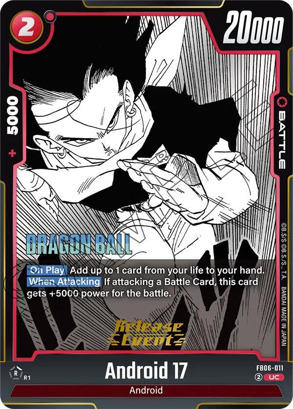 Android 17 FB06-011 card from Manga Booster 01 Release Event Cards