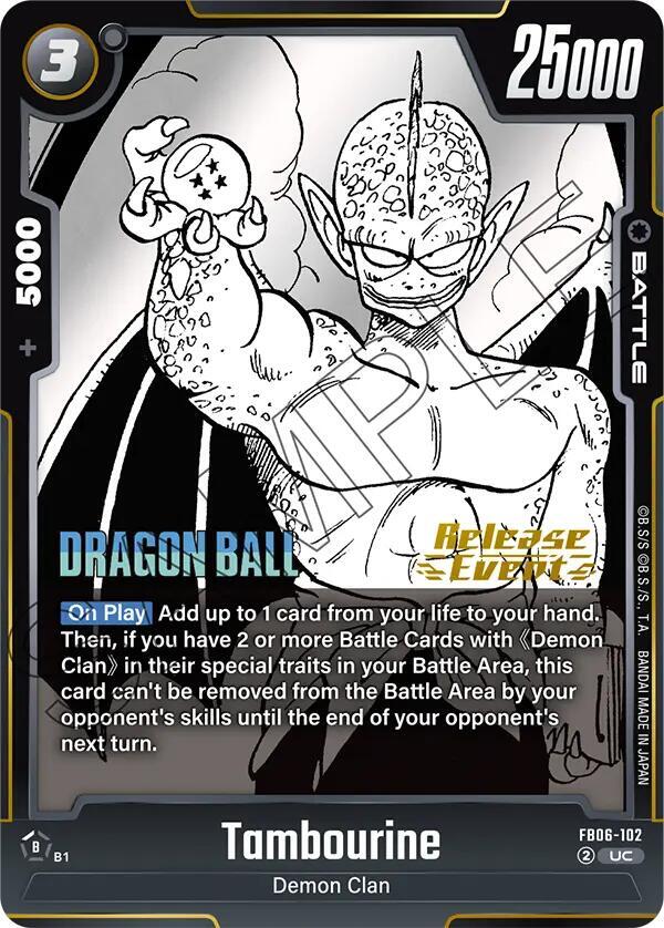 Tambourine FB06-102 card from Manga Booster 01 Release Event Cards