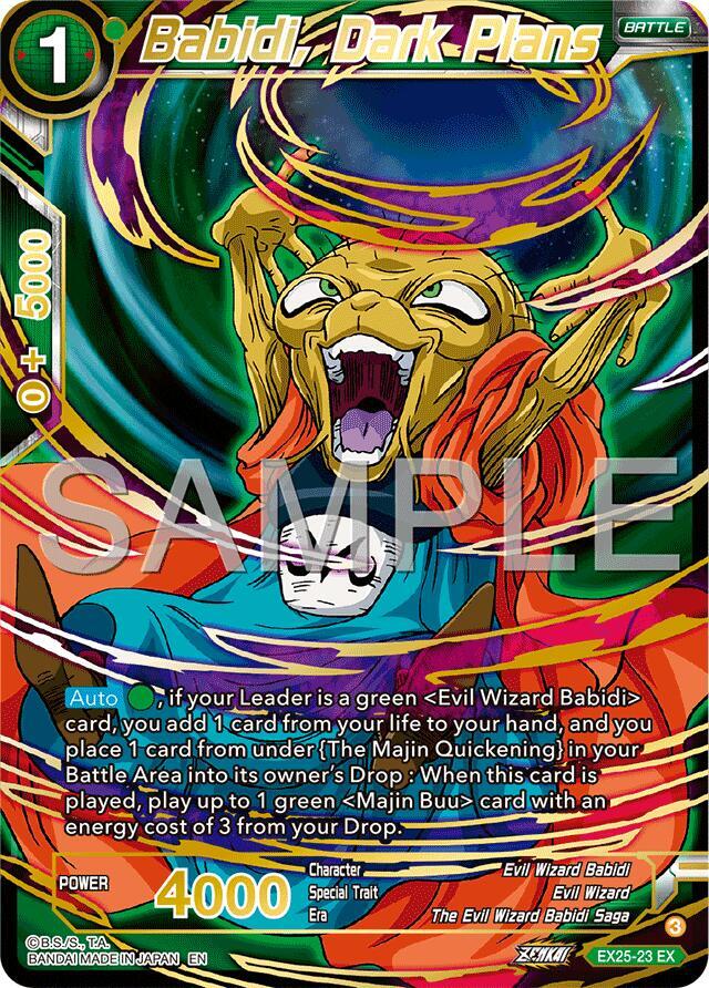 Babidi, Dark Plans EX25-23 card from Expansion Deck Box Set 25: Premium Anniversary Box 2025