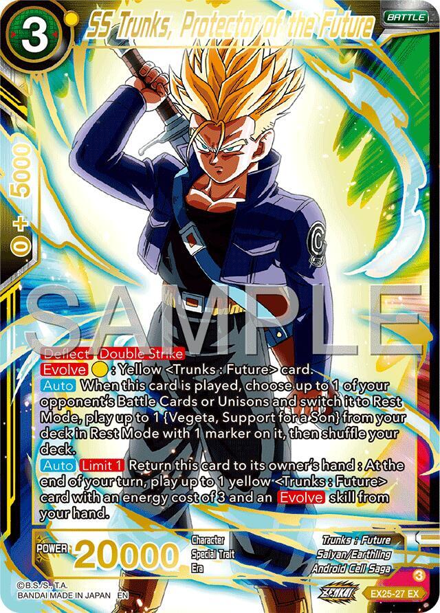 SS Trunks, Protector of the Future EX25-27 card from Expansion Deck Box Set 25: Premium Anniversary Box 2025