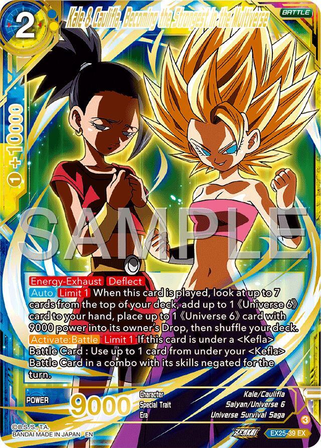 Kale & Caulifla, Becoming the Strongest in the Multiverse EX25-39 card from Expansion Deck Box Set 25: Premium Anniversary Box 2025