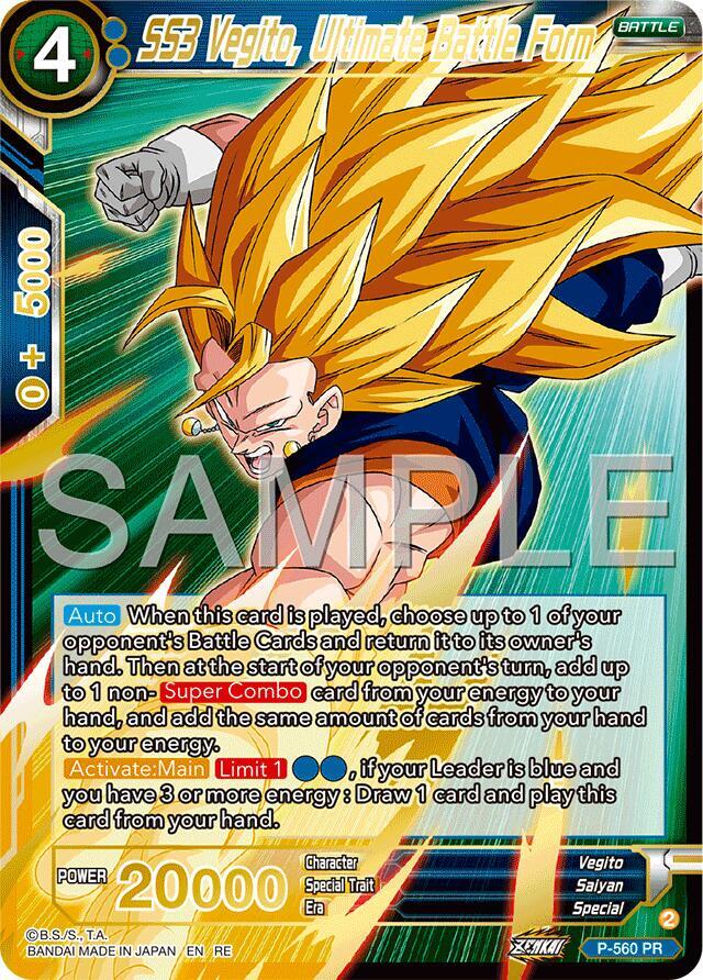 SS3 Vegito, Ultimate Battle Form (Premium Anniversary Box 2025) P-560 card from Promotion Cards