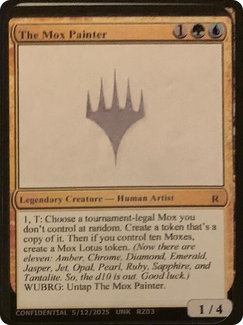 The Mox Painter card from Un-Known Event Playtest Cards